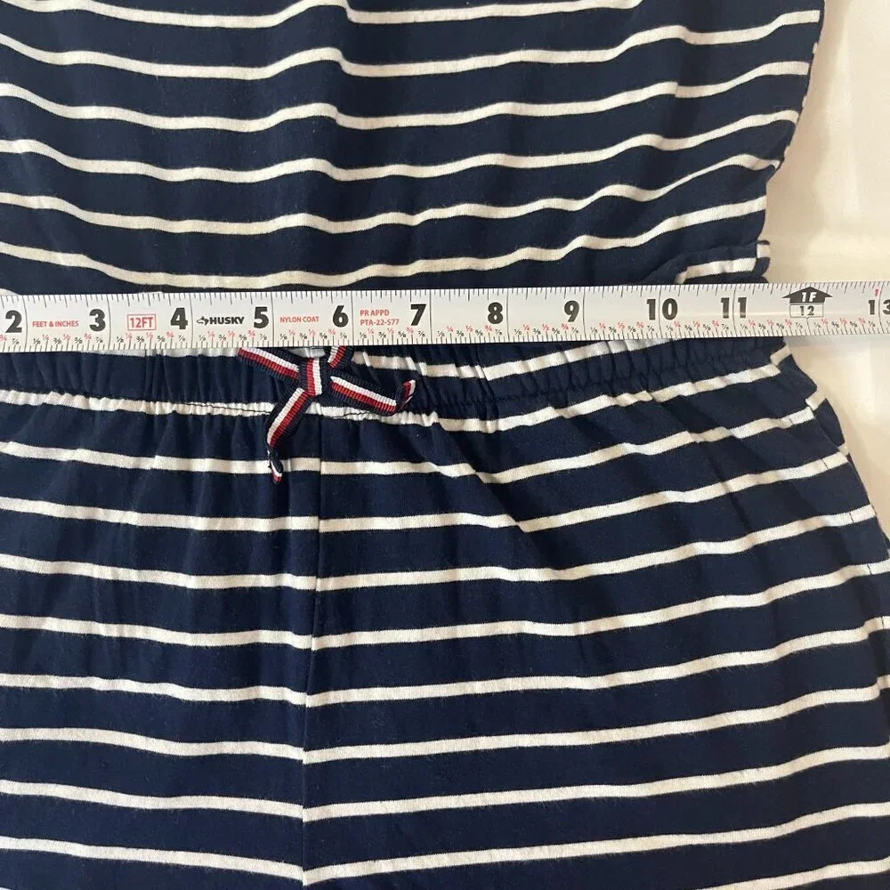 Tommy Hilfiger. Girls' jumpsuit size M (8/10). Striped in blue. Made in China.